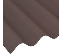 Brown Corrugated Bitumen Roofing Sheet 950mm x 2000mm - 2.6mm Thick Waterproof Roof Panel for Sheds, Garden & Agricultural Buildings