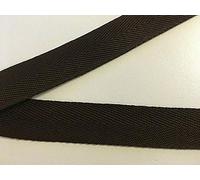 Brown Cotton Blend Binding Apron Herringbone Twill Webbing Tape Sew Strap 25mm Wide 1"- 20 metres