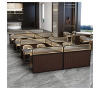 Brown Countertop Desk Divider Freestanding Privacy Panel Partitions for Office & Restaurant Striped Table Top Separator 100x120 cm Enhance Workspace Privacy