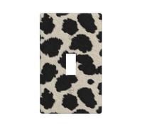 Brown Cow Spots Light Switch Cover Decorative Single Toggle 1 Gang Wall Plate for Kitchen Farmhouse Bedroom Bathroom Art Decor