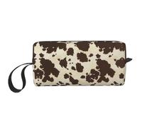 Brown Cow Spots Print Compact Storage Pouch, Minimalist Carry Bag, Large Capacity Tote for Protective Carry