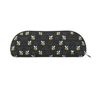 Brown Cow Spots Print Receive Bag Makeup Bag Cosmetic Bags Travel Storage Bag Toiletry Receive Bags Pencil Case Pencil Bag, Bumble Bees, One Size