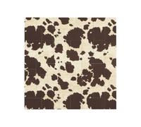 brown Cow Spots Printed Square Jigsaw Puzzle 16x16 CM, Puzzle Challenging Game for Adults Gifts, Family Fun Decorative Wall Decor