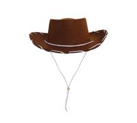 Brown Cowboy Hat 52cm I Love Fancy Dress Brown 6 Pack