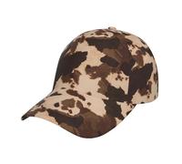 Brown Cowhide Art Baseball Cap Dad Hat Sun Cap Adjustable Size Running Gym Golf Outdoor Tour Classic Unisex