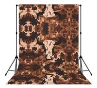 Brown Cowhide Art Premium5x7 Ft Photography Backdrop â€“ Full-Print Polyester Fabric Background Cloth For Studio, Home, Weddings & Newborn Sessions â€“ Wrinkle-Resistant, Portable & Reinforced Edges
