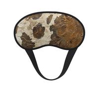Brown Cowhide Art Print Sleep Mask, Eye Sleeping Mask for Women and Men for Total Darkness, Reduces Puffy Eye Mask