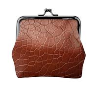 Brown Cowhide Art Print Vintage Leather Change Purse Elegant Small Coin Purse for Women Coin Pouch Wallet Mini