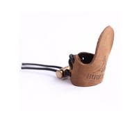 (Brown) Cowhide Finger Guard Protector Glove for Fishing Ourdoor Activities Leather Finger Protection