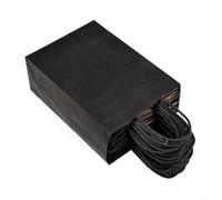 Brown Craft Paper Bags Reusable and Recyclable with Strong Handles for Shopping, Events, and Creative Projects (Black15*8 * 21CM)