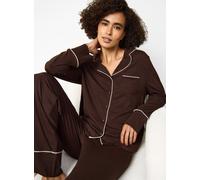 Brown Cream Piping Traditional Pyjamas L