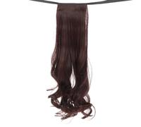 Brown Curly Ponytail Hairpiece 48cm High Temperature Fibre