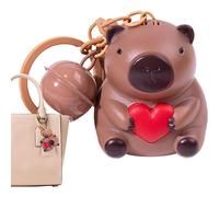 (Brown) Cute Capybara Keychains | Light up Cartoon Keychains - Decorative Animal Pendant, Cute Backpack Accessories for Purse Cell Phone Backpack