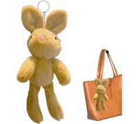 (Brown) Cute Plush Keychain | Portable Soft Bunny Toy Plush Keychain | Small Stuffed Animals, Backpack Charm For Mom, Daughter And Girlfriend