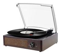 (Brown) DIGITNOW Vinyl Turntable Bluetooth Record Player 3-Speed