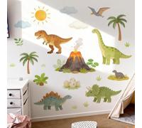 Brown Dinosaur Wall Stickers 21x34in Self-Adhesive PVC