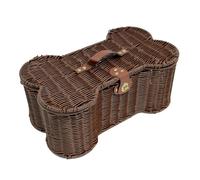 Brown Dog Bone Shaped Storage Hamper Basket - new puppy gift basket, dog gift hamper (2 size options) (Small)
