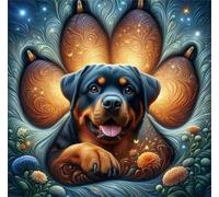 Brown Dog Paw 300 Piece Jigsaw Puzzles for Adults 35x35cm, adult jigsaw puzzles 300 Pieces, Challenging&Brainteasing Puzzle Family Games, Beautiful Decoration puzzle