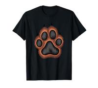 Brown Dog Paw Animal Lover Pet Heart T-Shirt