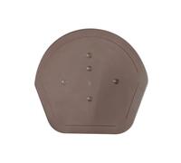 Brown Domed Dry Verge Roof Edging end Cap - 10x9.5x2 Inch Dry Verge Unit Gable Roof Mortar Free (Brown)