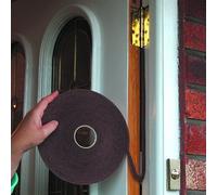 Brown Door Draught Excluder Weather Self Adhesive Foam Strip 15Metre Stormguard