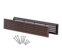 Brown Door Vent Cover 450x92mm - Plastic Ventilation Grille - 17.7"x3.6" Vents for Interior Doors Two Sided - Bathroom Ventilation Grille - Door Return Air Register with Screws by Steinberg14
