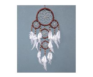 Brown Dream Catcher Natural Feathers Traditional Style Native American Indian Dreamcatcher For Boys And Girls