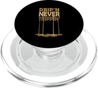 Brown Drip'n Never Slippin' Brown Graphic PopSockets PopGrip for MagSafe