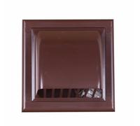 Brown Duct Cowl 100mm Gravity Flap External Ventilation Cover Air Vent Grille