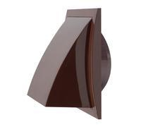 Brown Duct Cowl 150mm / 6" Cowled Duct Cover With Gravity Flap External Ventilation Grille For Rain And Wind Protection, Ideal For
