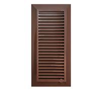 Brown Duo Smart Louvre Vent 90mm X 240mm With Insect Mesh - Plastic Rectangular Grille
