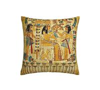 Brown Egypt Old Egyptian Papyrus Yellow Ancient Painting Decorative Throw Pillow Covers,Vintage Wall History Parchment P 45cm X 45cm