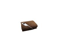 (Brown) Electric Heated Throw Over Under Blanket Fleece Washable Polyester Warm Mattress