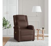 Brown Electric Recliner Chair with Lift Assist Ergonomic Upholstered Sofa Chair for Living Room Office and Relaxation Adjustable to Bed Position