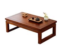 Brown Elm Wood Coffee Table for Living RoomLow Floor Dining Table & Children's Game TableCompact 50x40x25cm Design
