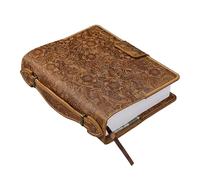 Brown Embossed Leather Bible Cover Custom Fit KJV NIV ESV NLT