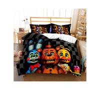 (Brown, EU-Double(3pcs):200×200cm) Five At Nights Freddys 3d Cartoon Luxury Bedding Set Duvet Set Pillowcase Cover