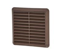 Brown - Extractor Fan Wall Fixed Louvre Grill Grille Ventilation 4", 5", 6" (4" 100mm)