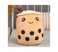 (Brown Eye, 24cm/9.4in) 24/35/50/70cm Bubble Tea Boba Cup Soft Stuffed Plush Pillow Cushion Kawaii Cute