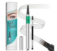 Brown Eyebrow Pencil - Microblading Eyebrow Pen With Micro 4-Fork Soft Tip - Waterproof Long Lasting Resistant To Smudging Brow Pencil - Upgrade Easy To Use Brow Pen For Beginners Natural Makeup