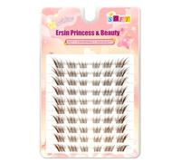 Brown Eyelash Extensions Set, 60 Pieces, 8-12 mm, Mixed Clear Band, Artificial Eyelashes, Clusters, Lashes Extension, Natural Look, Lash Clusters, Individual Eyelash Extensions (SDJ)