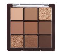 Brown Eyeshadow Palette, Matte & Glitter Nude Cream Eye Shadow Palettes Long Lasting 9 Colour Multipurpose Bronzer Contour Highly Pigmented Neutral Eyeshadows for Women Girls Eye Makeup Gift