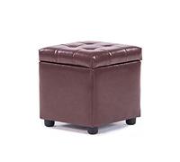 Brown Faux Leather Versatile Square FliToRest Stool & Shoe Changing Seat SpaceSaving Toy Box & Modern Detive Fur Chair