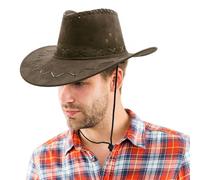 Brown Faux Suede Cowboy Hat I Love Fancy Dress Brown 24 Pack