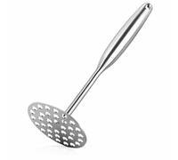 Brown Feather Potato Masher - Metal Stainless Steel Potatoe Mashers, Potatoes Smasher Utensil, Mashed Ergonomic & Non Stick Pans Professional Twist Ricers, Patato Press Fruit Mash