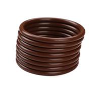 Brown FKM Cross-Sectional Diameter 2 mm O-Ring Seals, Inner Diameter 4 mm Fluorine Rubber Gaskets Sealing, 100 Pcs