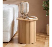 Brown Fluted Side Table Axel Birlea