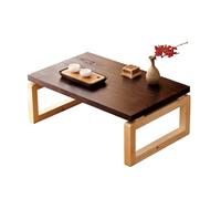Brown Folding Low Coffee Table - Versatile Kotatsu Table for Floor Seating, Space-Saving Foldable Desk for Office, Living Room, Bedroom - Compact 90x50x30cm Design