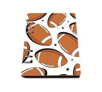 Brown Footballs Notebook, Pu Leather Notebooks A5, Lined Paper College Notebook 180Pages/90Sheets, Exercise Book for Women, Workbook for Writing, Student Essentials University Journal Diary