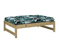 (brown, footrest) vidaXL Middle Sofa Patio Footrest Sectional Sofa with Cushions Solid Wood Pine